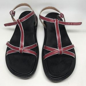 Marni Fussbett Black Cherry and Silver sandals